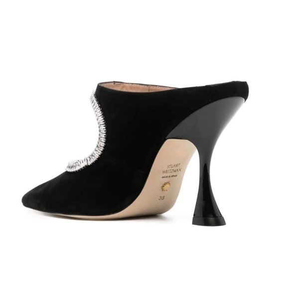 Stuart Weitzman Ella 100mm crystal-embellished mules Size 39 8.5 - Picture 2 of 9